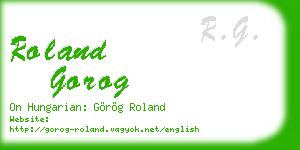 roland gorog business card
