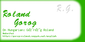 roland gorog business card